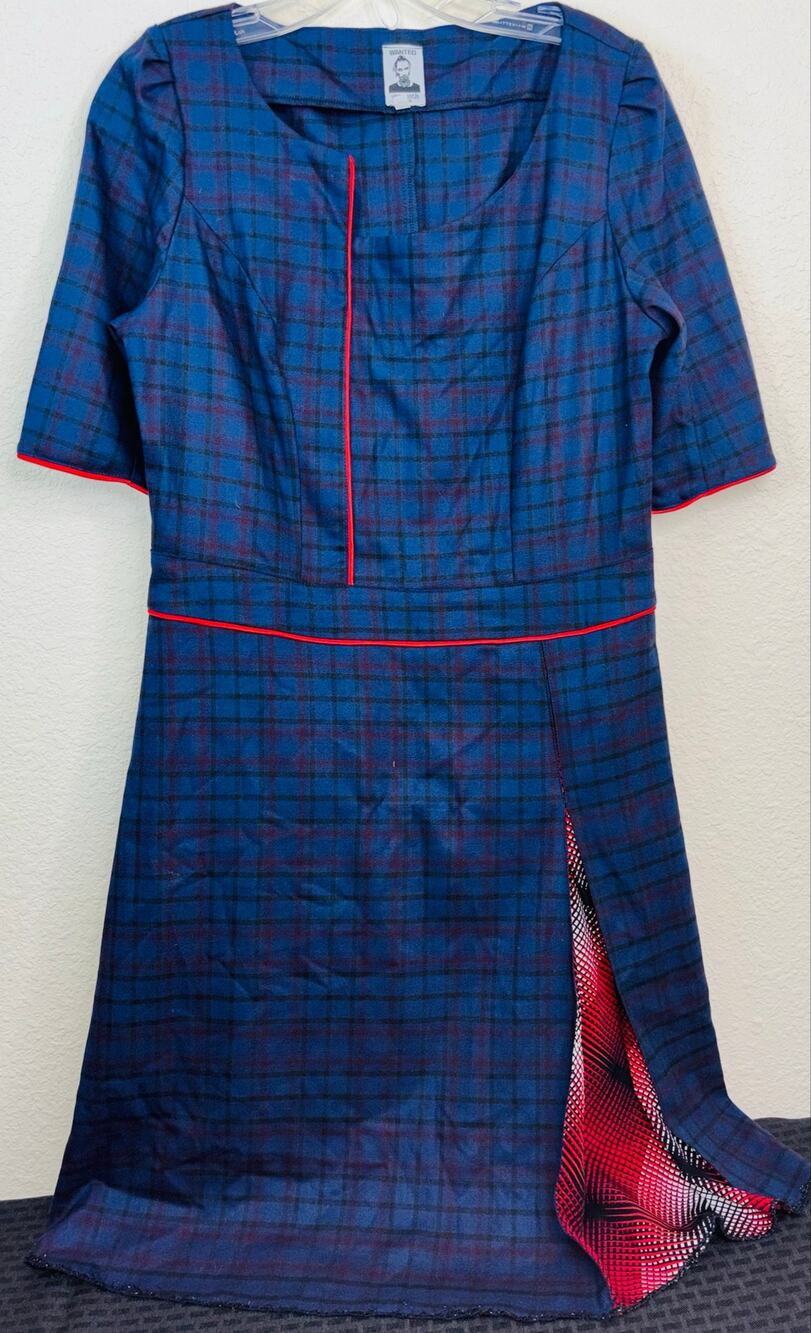 Wanted by Yaanbath Paris Boutique Dress, Blue, Women Parisian Size 3, US Size 8